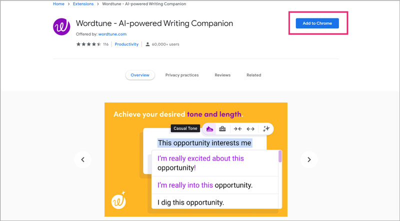 wordtune-extension