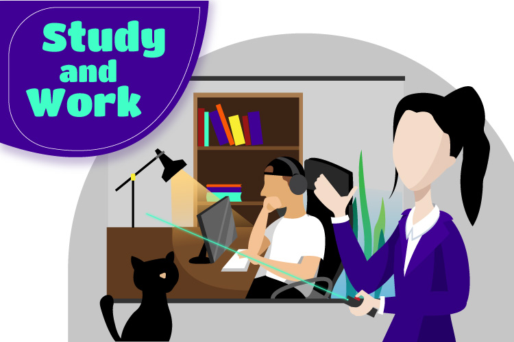 دوره‌ی گسترش لغت اینترمیدیت با موضوع Study and Work